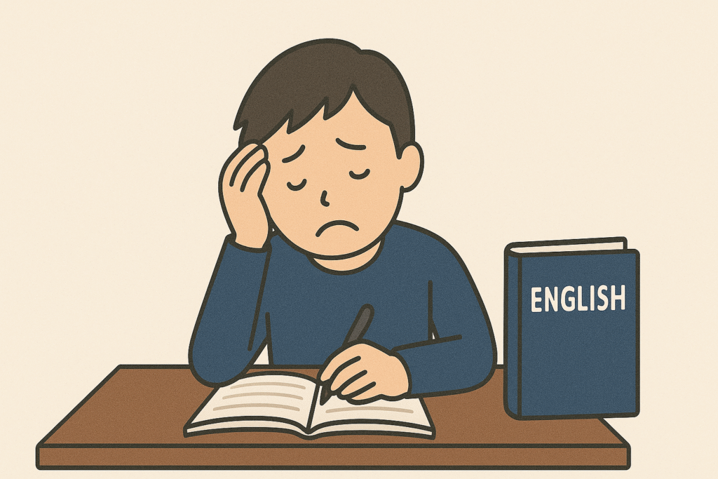 英語学習で失敗している人の図