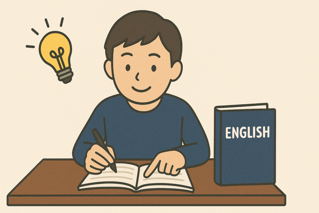 英語をうまく学べている人の図